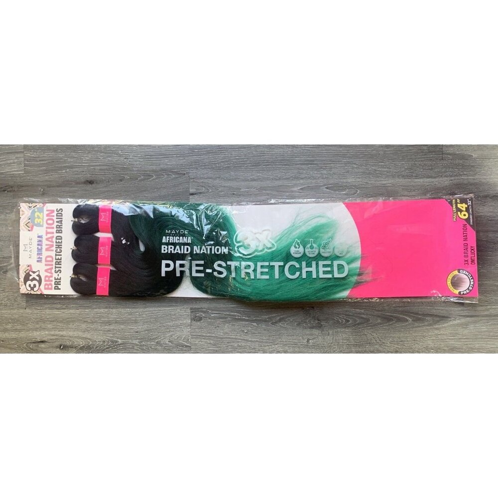 Mayde Beauty 3X Africana Braid Nation Pre-Stretched Braids 64"